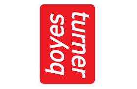 Boyes Turner Logo Red background, white text